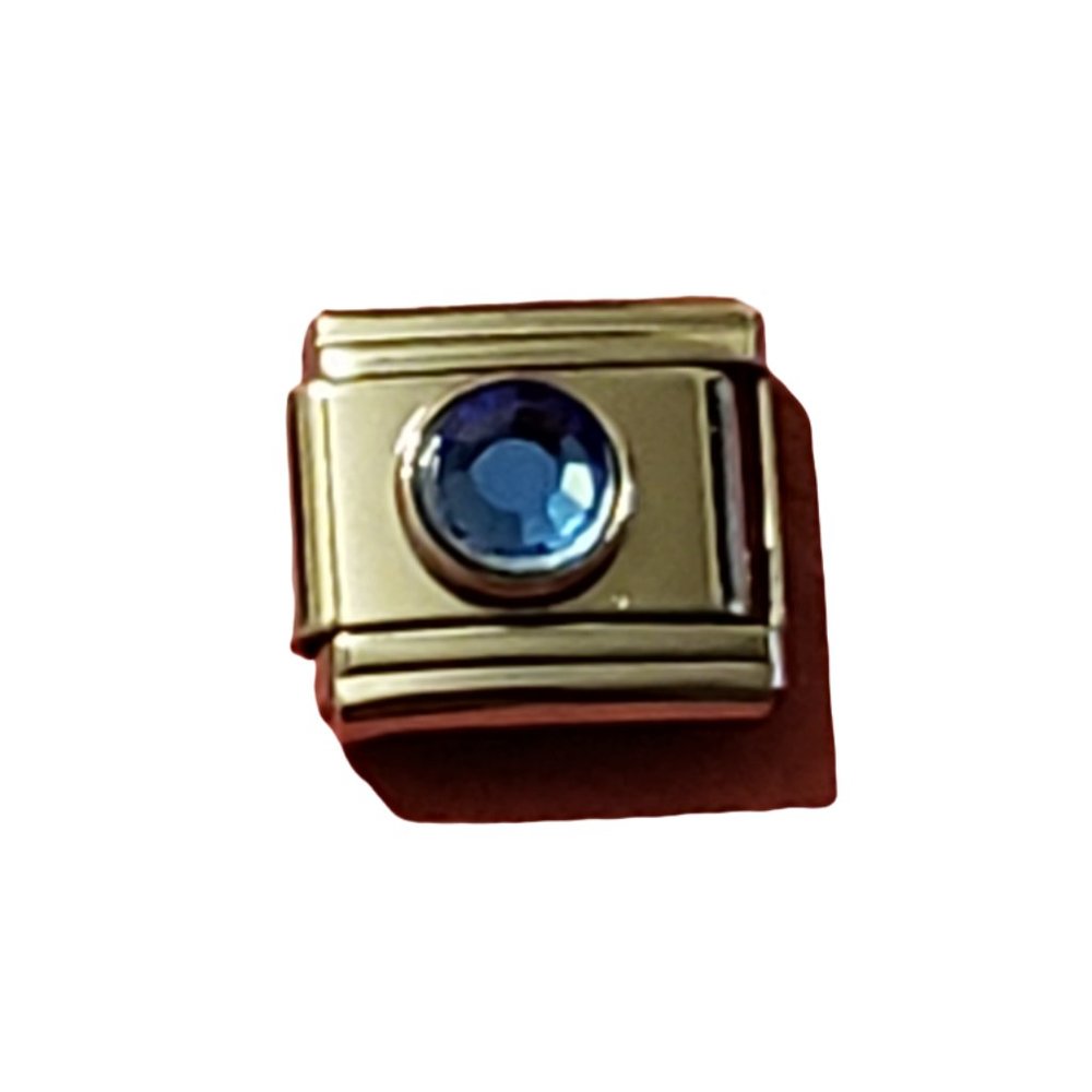 September Circle 9mm charm for Italian Charm Bracelet, Unisex